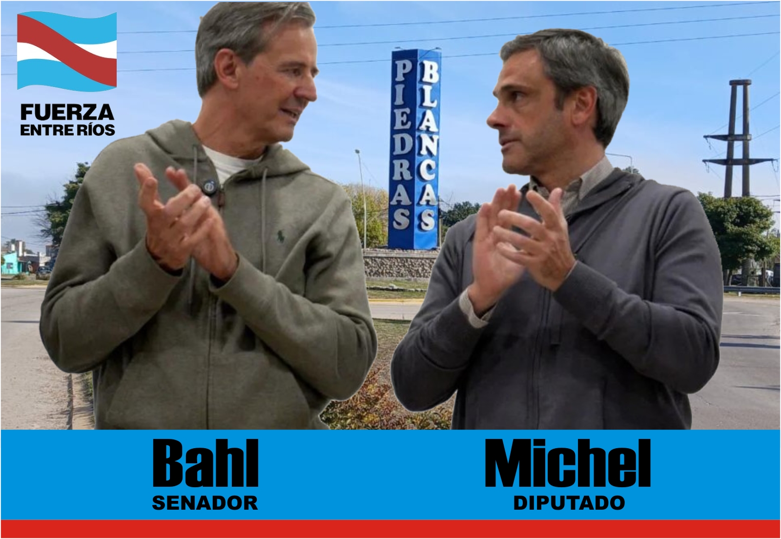 Bahl y Michel, candidatos de «Fuerza Entre Ríos» visitan Piedras Blancas